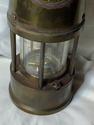 English Brass Miners Safety Lamp ECCLES Protector Lamp & Lighting Co Type 6 3