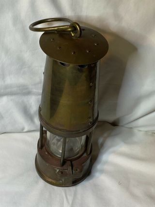 English Brass Miners Safety Lamp ECCLES Protector Lamp & Lighting Co Type 6 6