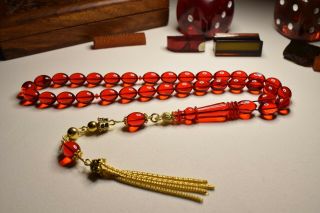 Dream - 100 - Amber Bakelite Prayer Beads,  Tesbih Rosary Misbaha