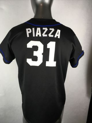 Vintage Majestic York Mets 31 Mike Piazza Jersey Youth Xl/adult Small Sewn