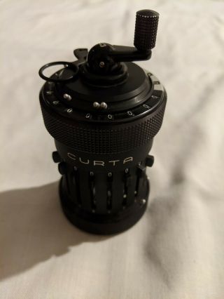 Curta Mechanical Calculator,  Type I,  No.  44629 With Leather Case (serial 44629)