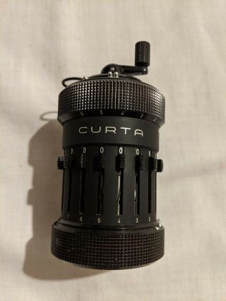 Curta Mechanical Calculator,  Type I,  No.  44629 with leather case (serial 44629) 5