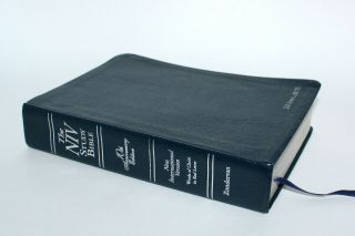Zondervan Niv Study Bible 10th Anniversary 1995 Red Letter Blue Bonded Leather