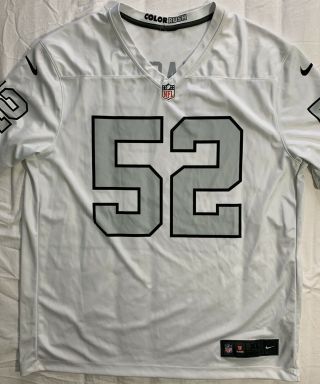 Khalil Mack 52 Oakland Raiders Nike Color Rush Jersey Size Men 