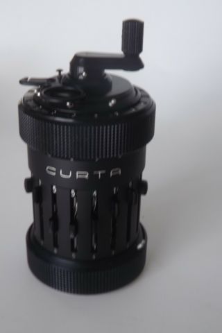 CURTA Type 1 mechanical calculator,  metal storage container and instruction manu 5