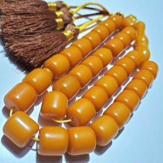 Amber Orginal German Bakelite Faturan 33 Prayer Beads Komboloi Beads