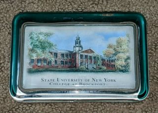 Suny Brockport N.  Y.  State University Of York College Paperweight Rare Htf