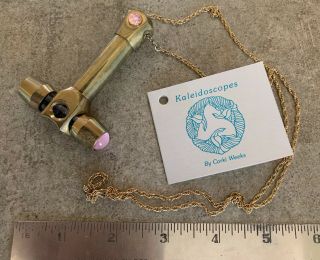 Corki Weeks Brass Necklace Kaleidoscope With Tag