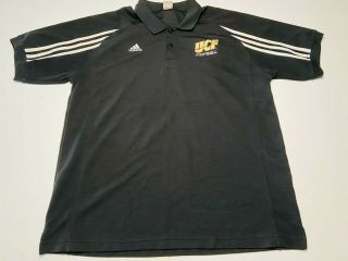 Adidas University Of Central Florida Ucf Knights Ncaa Football Black Polo; L