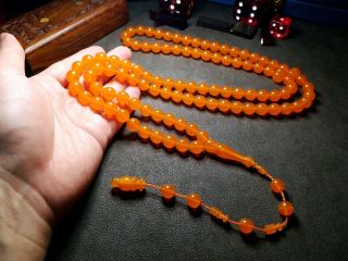 - 100 Amber Bakelite Prayer Beads Tesbih Rosary Misbaha