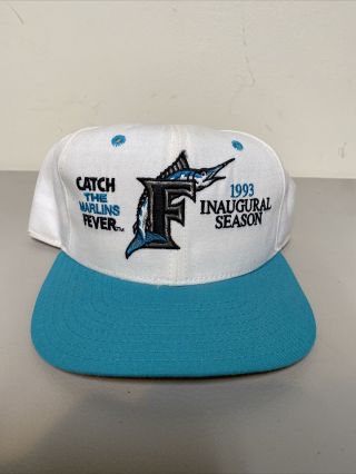 Vintage 90’s Florida Marlins 1993 Inaugural Season Snapback Hat Era
