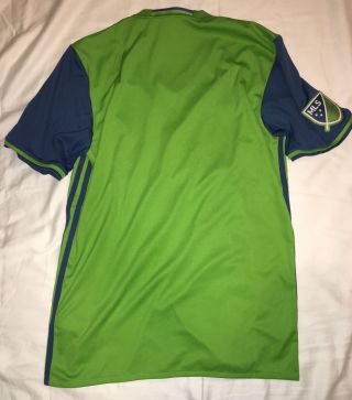 Seattle Sounders Home Jersey 2016/17 Adidas Size Men’s Medium MLS 3