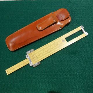 Vintage Pickett Slide Rule N600 - Es Log Log Speed Rule With Leather Case