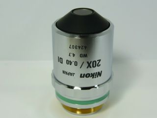 NIKON CF PLAN 20X 0.  4 DI Objective Microscope Lens 2
