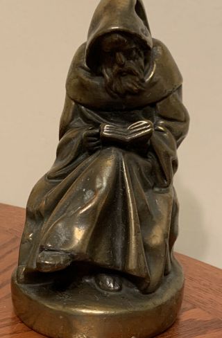 STATUE of Monk Reading the Bible Seated 7 