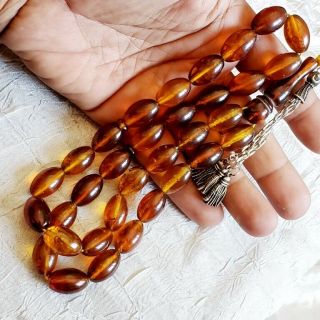 18x12 Mm 33 German Amber Bakelite Komboloi Beads Prayer Beads فاتوران Faturan