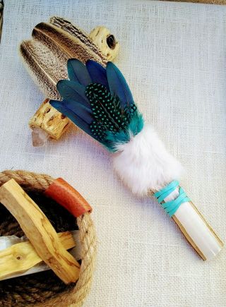 Smudge Feathers Fan - Spiritual Cleanse - Blessing - Ceremonial