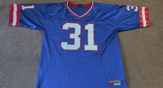 Rare Vintage Nike York Giants Jason Sehorn Jersey Blue Mens Size L