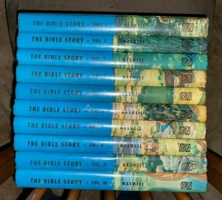 The Bible Story By Arthur S Maxwell Vintage Complete 10 - Volume Set 1953 - 1957