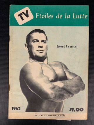 1962 Etoiles De La Lutte Yearbook Wrestling Edouard Carpentier On Cover