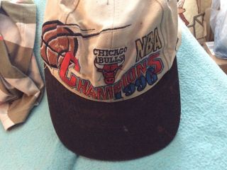 Vintage Nba 1996 Chicago Bulls Championship Hat Michael Jordan