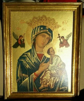 Mother Of Perpetual Help Print With Gold Frame Touched To The In Rome