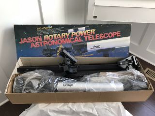 Vintage Jason Rotary Power Astronomical Telescope Model 500 - Dsm 540x Power