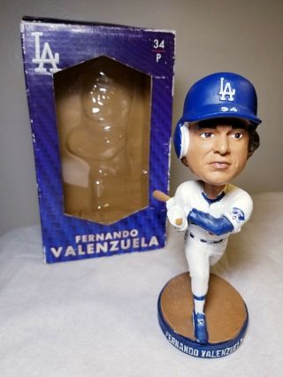 (2015) Los Angeles Dodgers Fernando Valenzuela Bobblehead Mlb Baseball La Blue