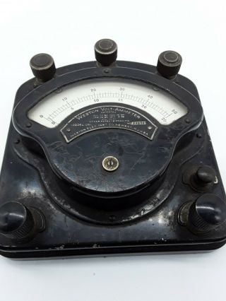 Weston Volt Ammeter Model 280 Newark Usa Electrical Test Meter Vintage