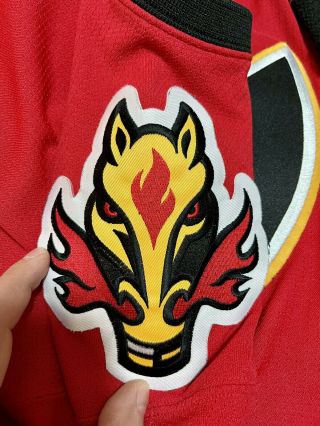 Calgary Flames Ccm Nhl Jersey Size L Blasty Patch