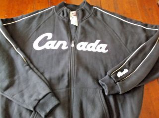 Team Canada Olympics Jacket Full Zip Large Roots 2002 Salt Lake Black