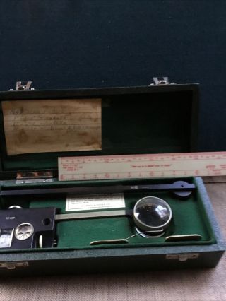 Vintage Keuffel & Esser Co.  Planimeter With Two Handwritten Formulas And Scale