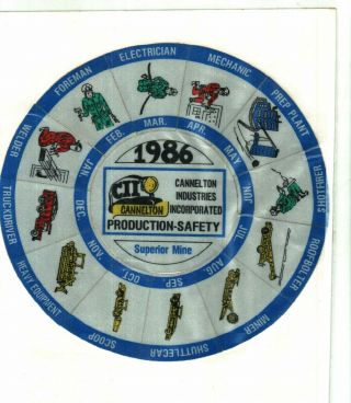 Rare Wheel Set Of 13 Cannelton Indust.  Coal Co.  Coal Mining Stickers 420