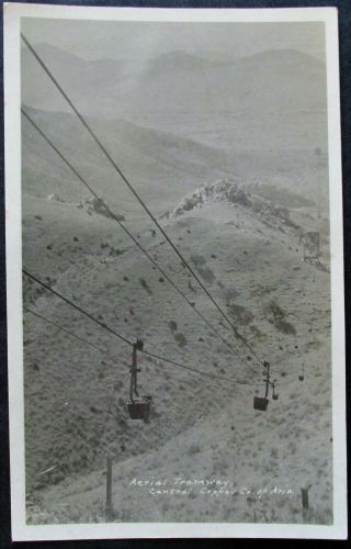 Aerial Tramway Central Copper Co Of Arizona Rppc Real Photo Postcard Unposted
