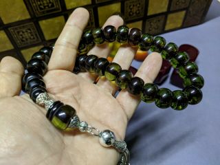 Vintage Faturan Amber Bakelite Islamic Prayer Beads Tasbih Rosary Misbaha 33