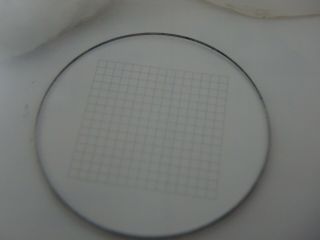 Eyepiece graticule 25mm for microscope - for Lomo MBC - 10 - grid 15mm x 15mm 2