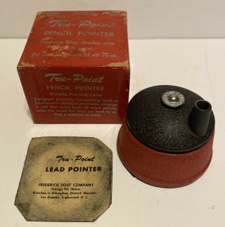 Vintage Frederick Post Tru Point Lead Pointer Pencil Sharpener 3026
