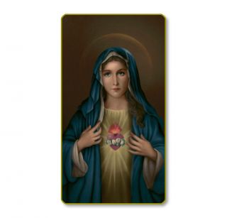 Immaculate Heart Of Mary Blessed Virgin Mother Mary Blank Prayer Card 100 - Pkg