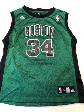 Adidas Paul Pierce 34 Boston Celtics Youth Boys Nba Jersey Large L (14 - 16) (b4)