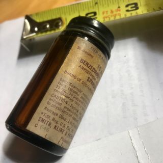 Vintage empty Rx bottle of BENZEDRINE SULFATE SPANSULE (stimulant) 2