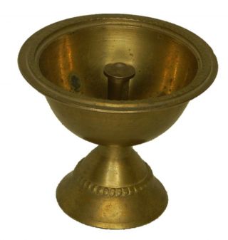 Traditional Puja Diya Handmade Brass Oil Wick Lamp Deepak Temple Decor Gift P581