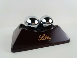 Lilly Pharmaceutical Executive Desk Stress Balls / Wood Display