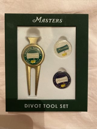 2019 Masters Golf Divot Tool Set With 3 Ball Markers Augusta National