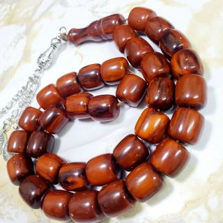 Vintage 33 German Cherry Amber Faturan فاتوران Bakelite Komboloi Prayer Beads