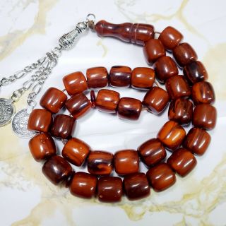 VINTAGE 33 German CHERRY amber faturan فاتوران bakelite komboloi Prayer Beads 2