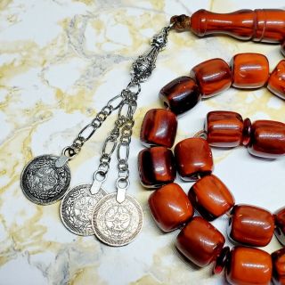 Wow German Faturan 33 Amber Brown Bakelite Prayer Beads Komboloi Beads فاتوران