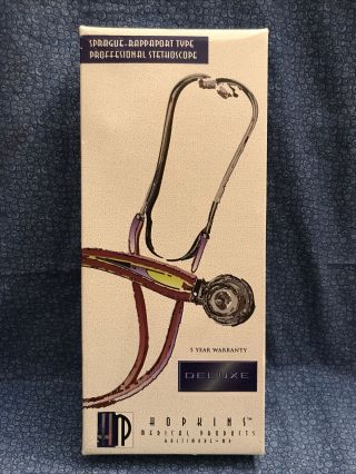 Vintage Hmp Medical Sprague - Rappaport Style Stethoscope W/ Box And Accessories