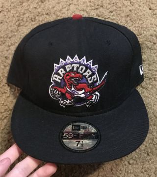 Era Black Toronto Raptors Hardwood Classic Night 59fifty Fitted Hat 7 1/2