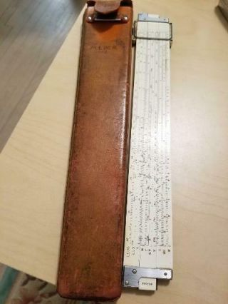 Vintage Keuffel & Esser Slide Ruler W/ Leather Case