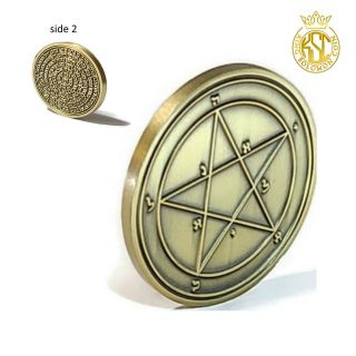 King Solomon Seal Coin Talisman,  72 Names Of God First Pentacle Of Mercury